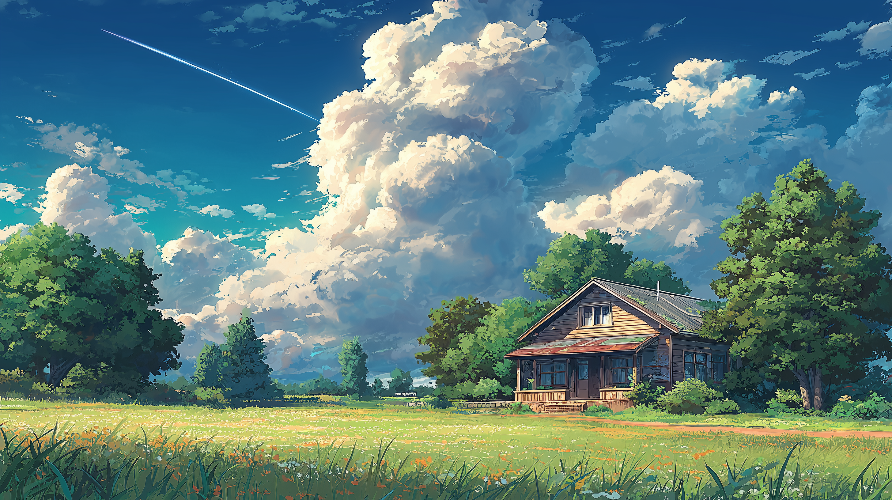 fond d'écran Cottagecore 3840 x 1080 téléchargement gratuit