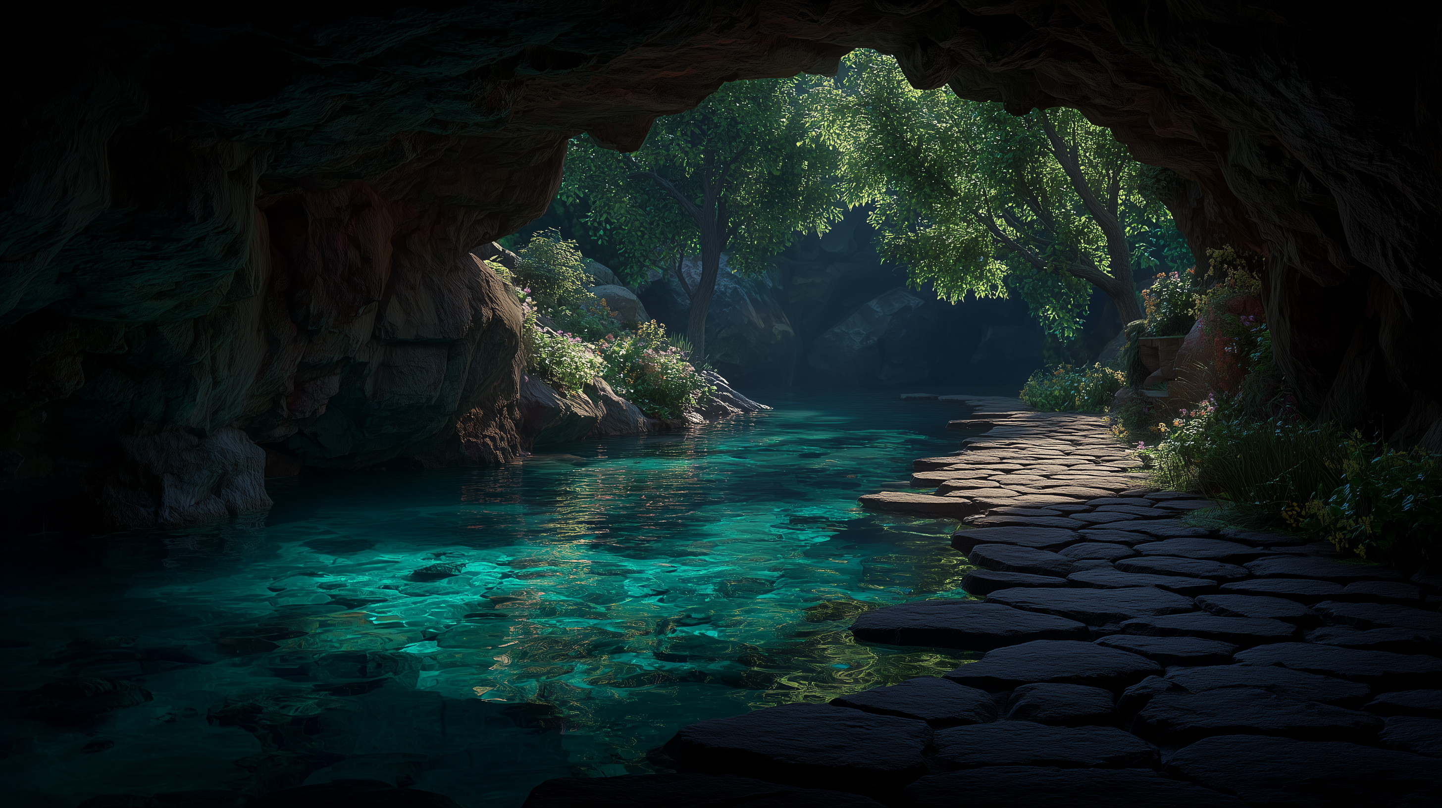 fond d'écran Grotte pc 5120x2880 téléchargement gratuit