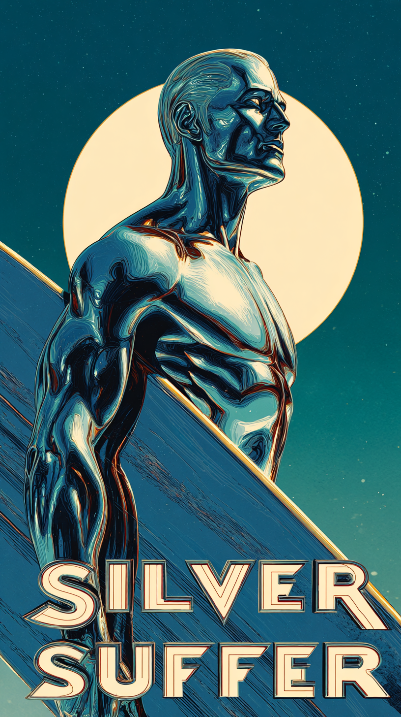 fond d'écran Silver Surfer iphone 14 télécharger gratuit