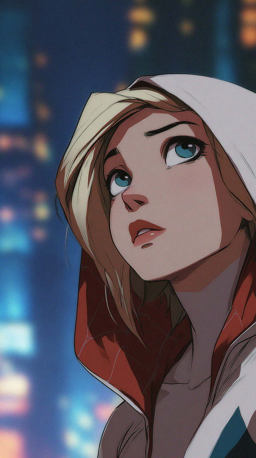 fond d'écran Gwen Stacy iphone 15 4k télécharger gratuit