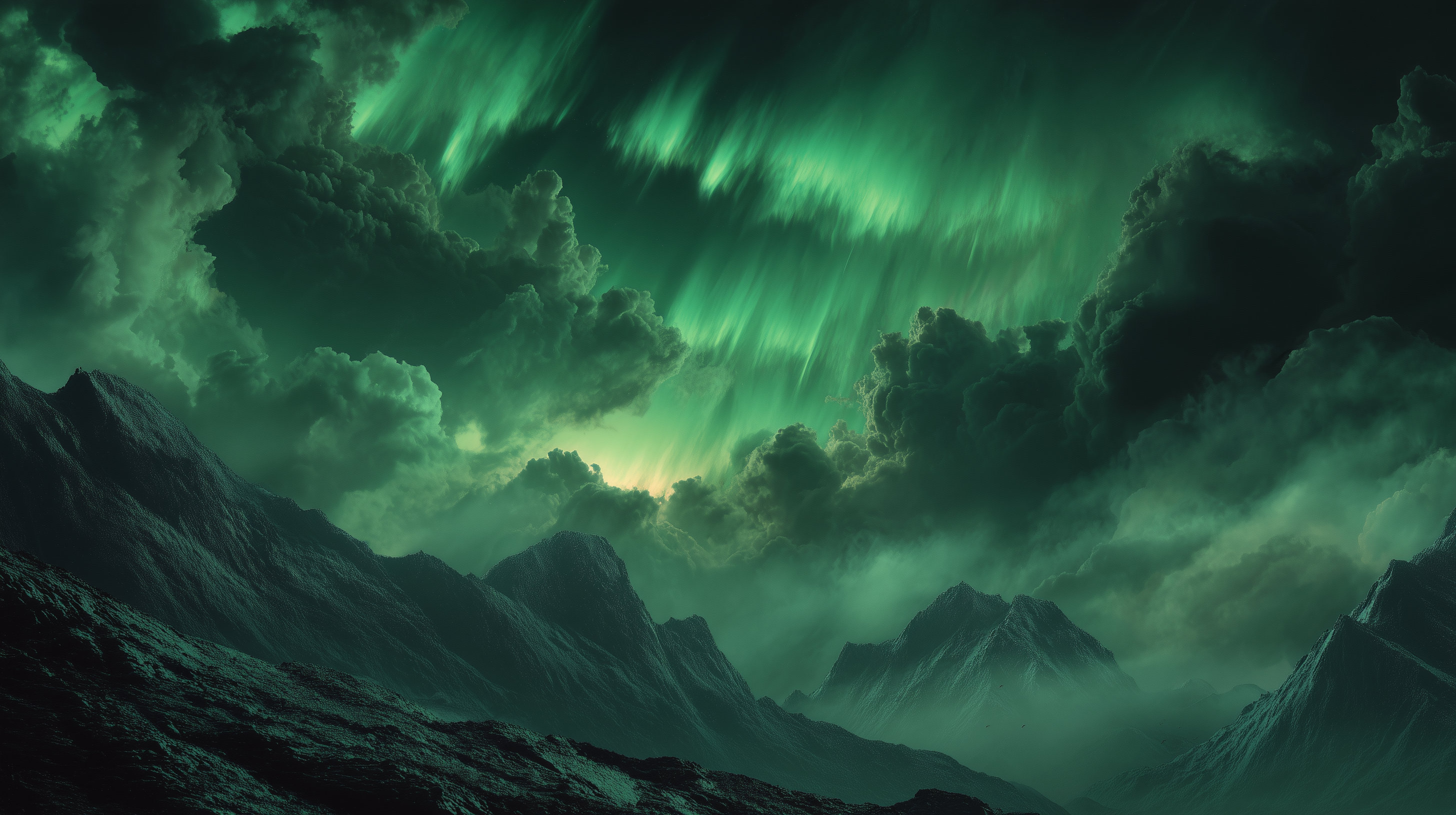 fond d'écran Aurore polaire 3840 x 1080 téléchargement gratuit