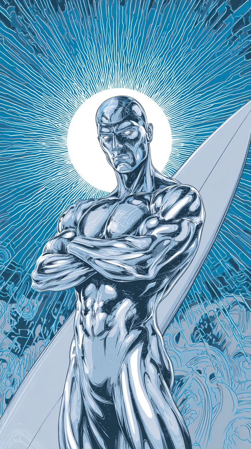 fond d'écran Silver Surfer téléphone Realme gratuit