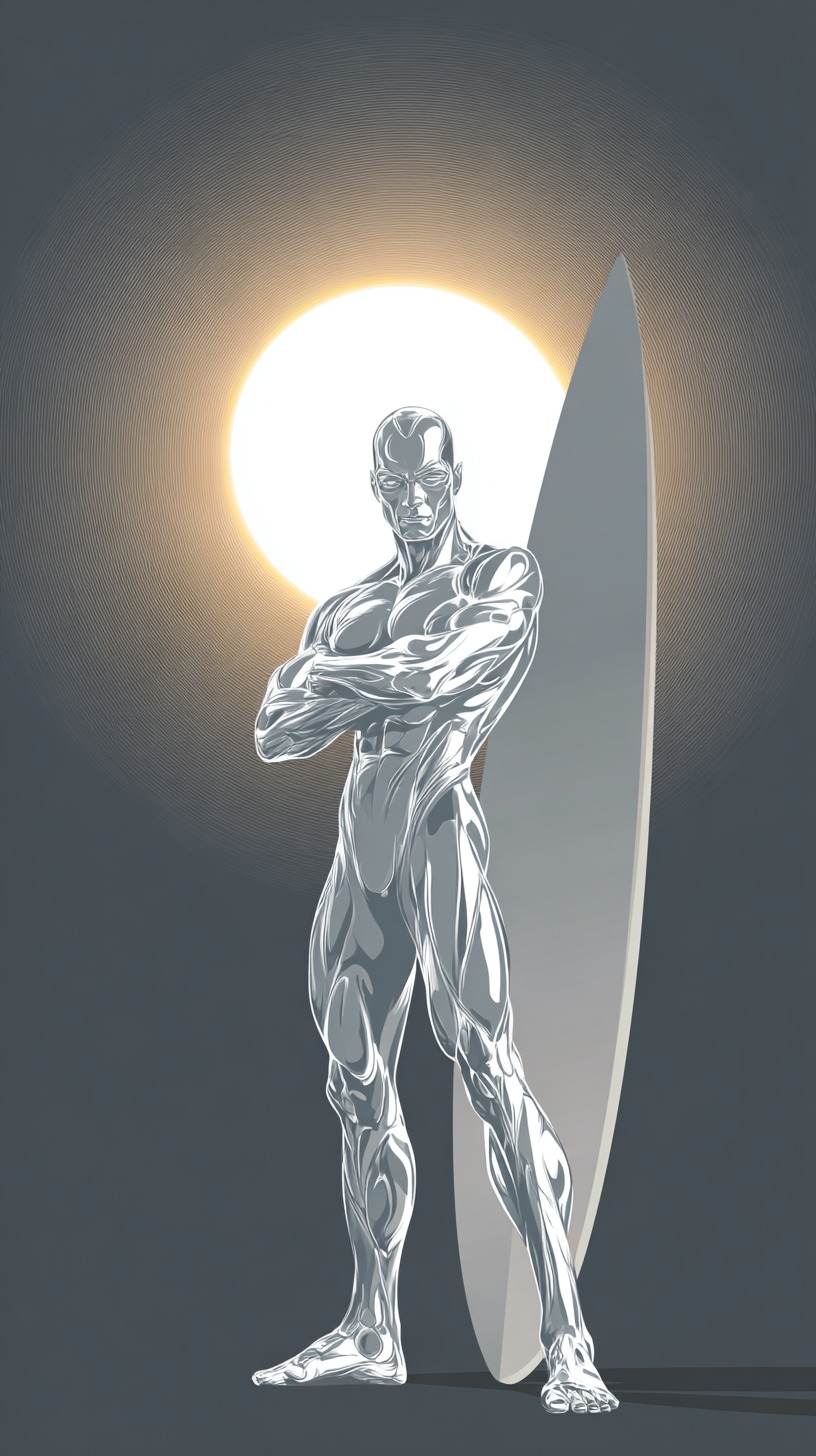 fond d'écran Silver Surfer iphone 16 pro gratuit