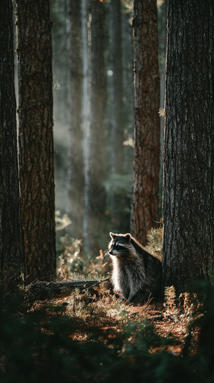 fond d'écran Raton laveur iphone 15 gratuit