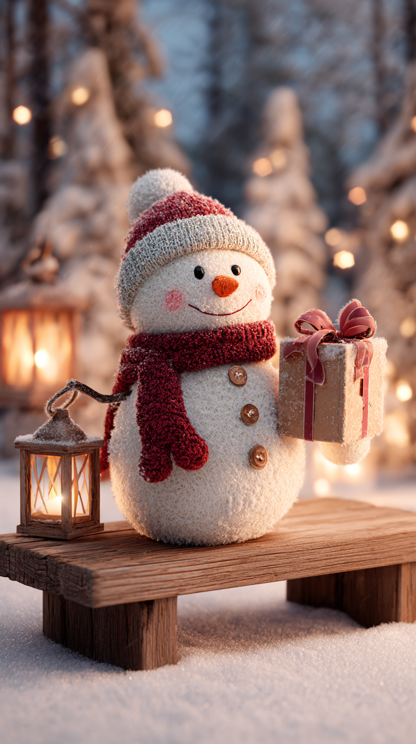 fond d'écran Bonhomme de neige iphone 11 gratuit