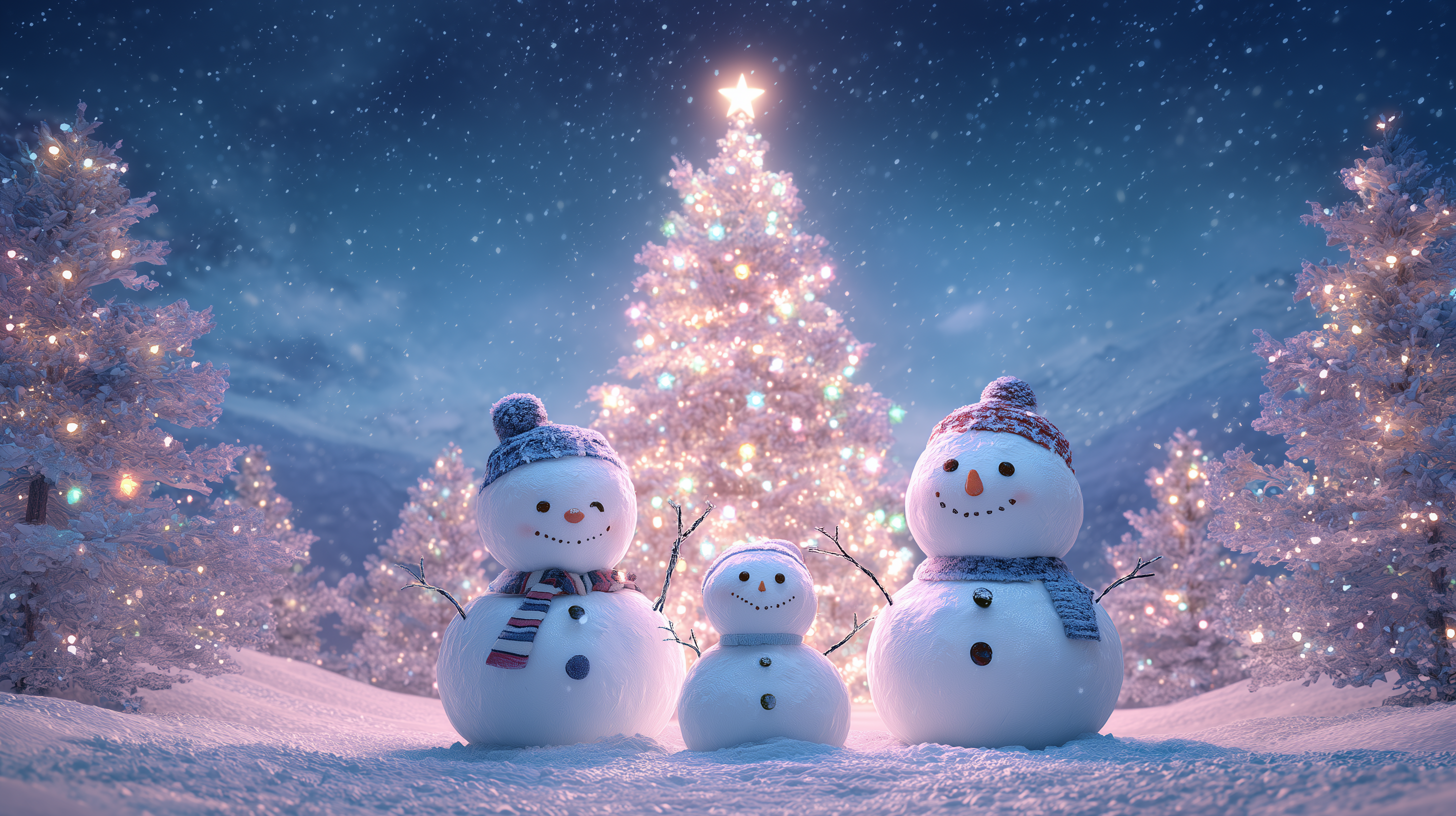 fond d'écran Bonhomme de neige pc hd 1920x1080 téléchargement gratuit