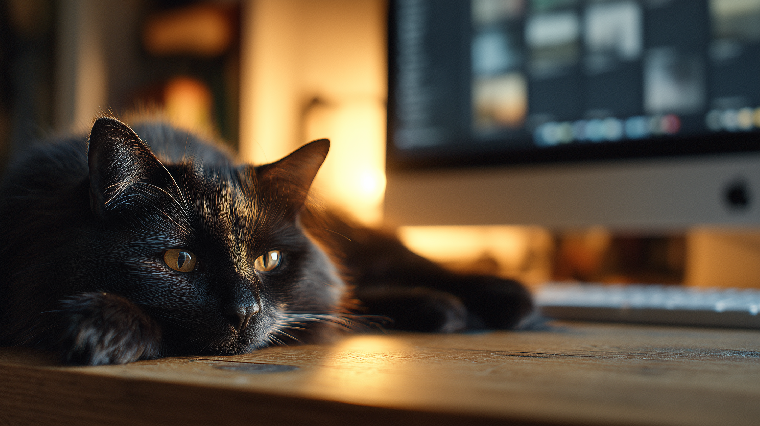 fond d'écran Chat noir haute résolution téléchargement gratuit