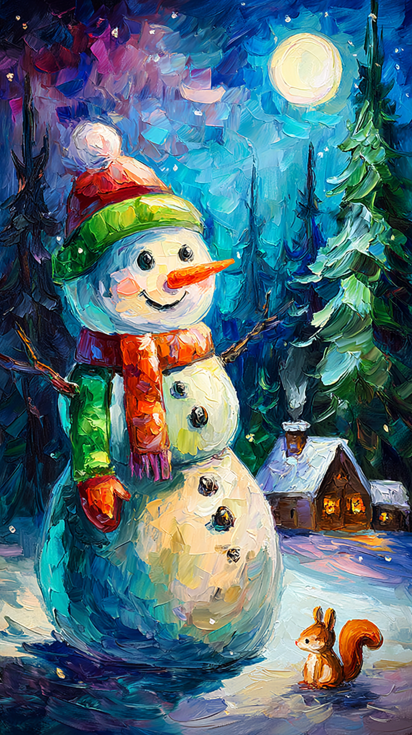 fond d'écran Bonhomme de neige xiaomi gratuit