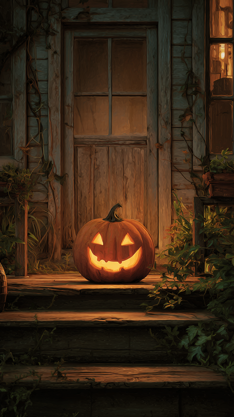 fond d'écran Jack o’ lantern iphone 15 4k gratuit