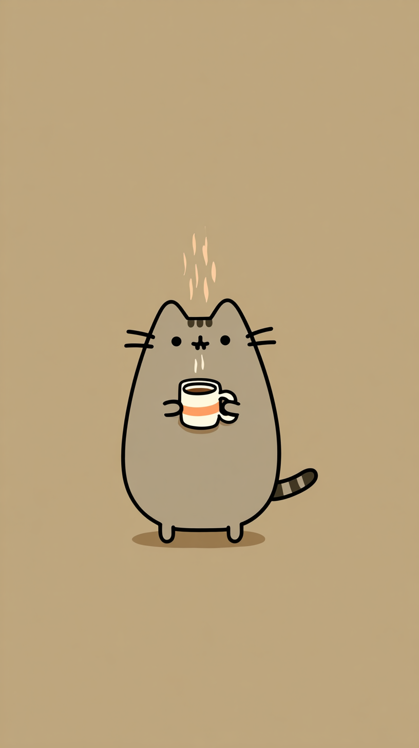 fond d'écran Pusheen téléphone Huawei gratuit
