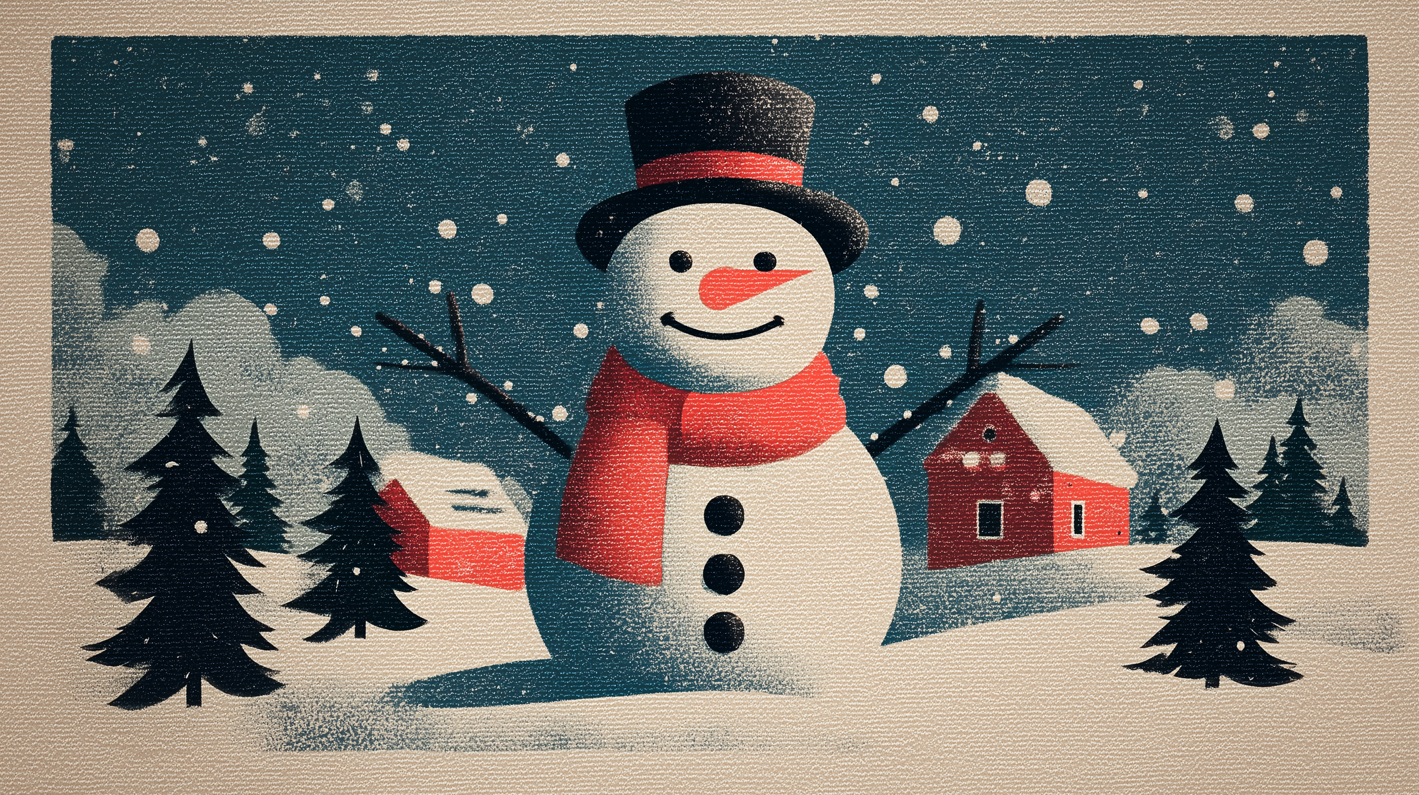 fond d'écran Bonhomme de neige 2560x1080 téléchargement gratuit