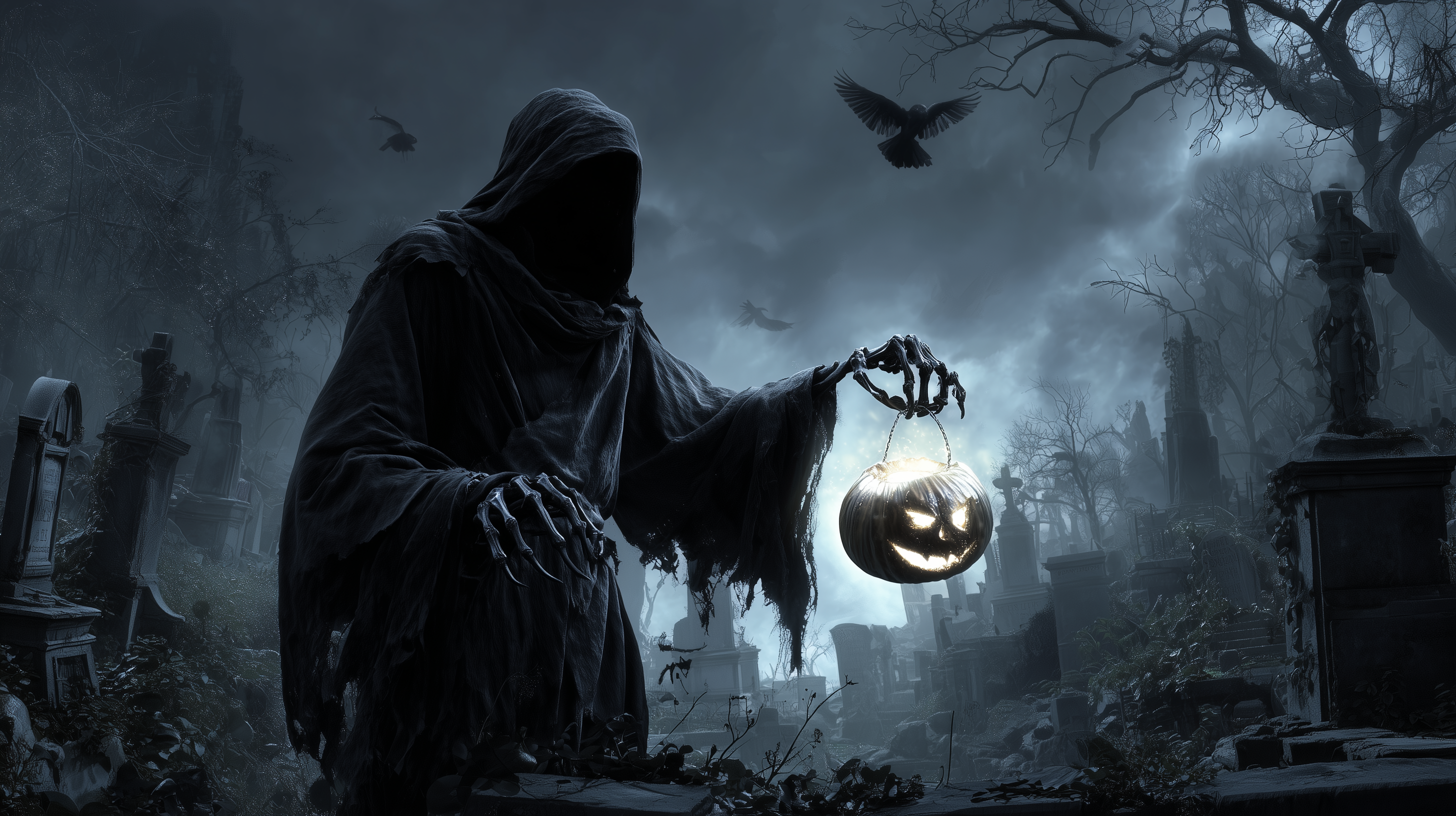 fond d'écran Jack o’ lantern 2560x1080 téléchargement gratuit