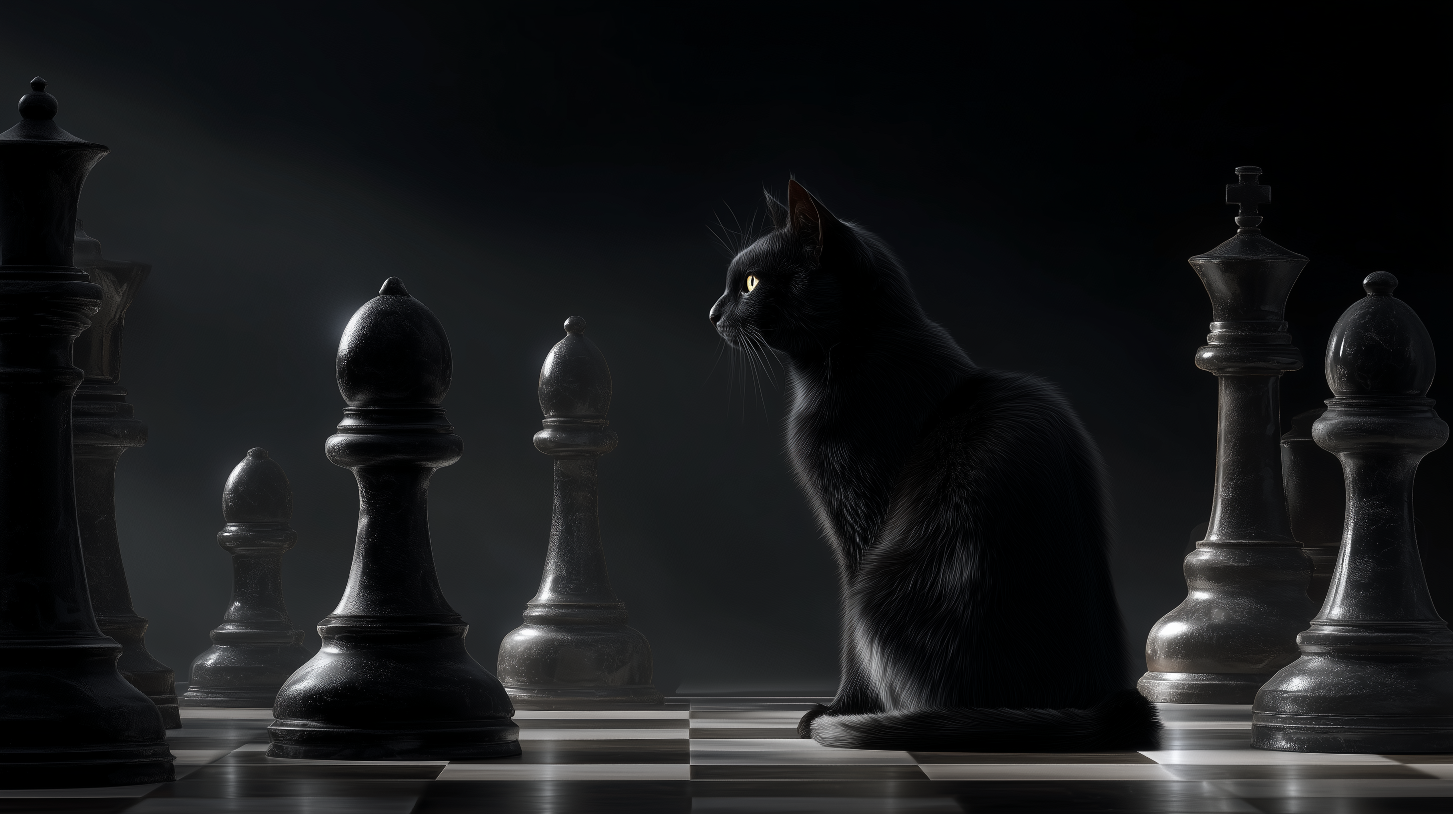 fond d'écran Chat noir pc hp téléchargement gratuit