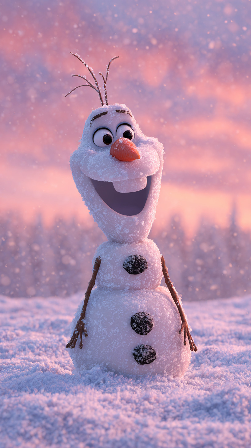fond d'écran Olaf iphone 15 pro max 4k télécharger gratuit