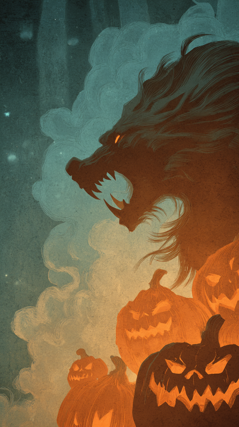 fond d'écran Lycanthrope iphone 15 pro gratuit