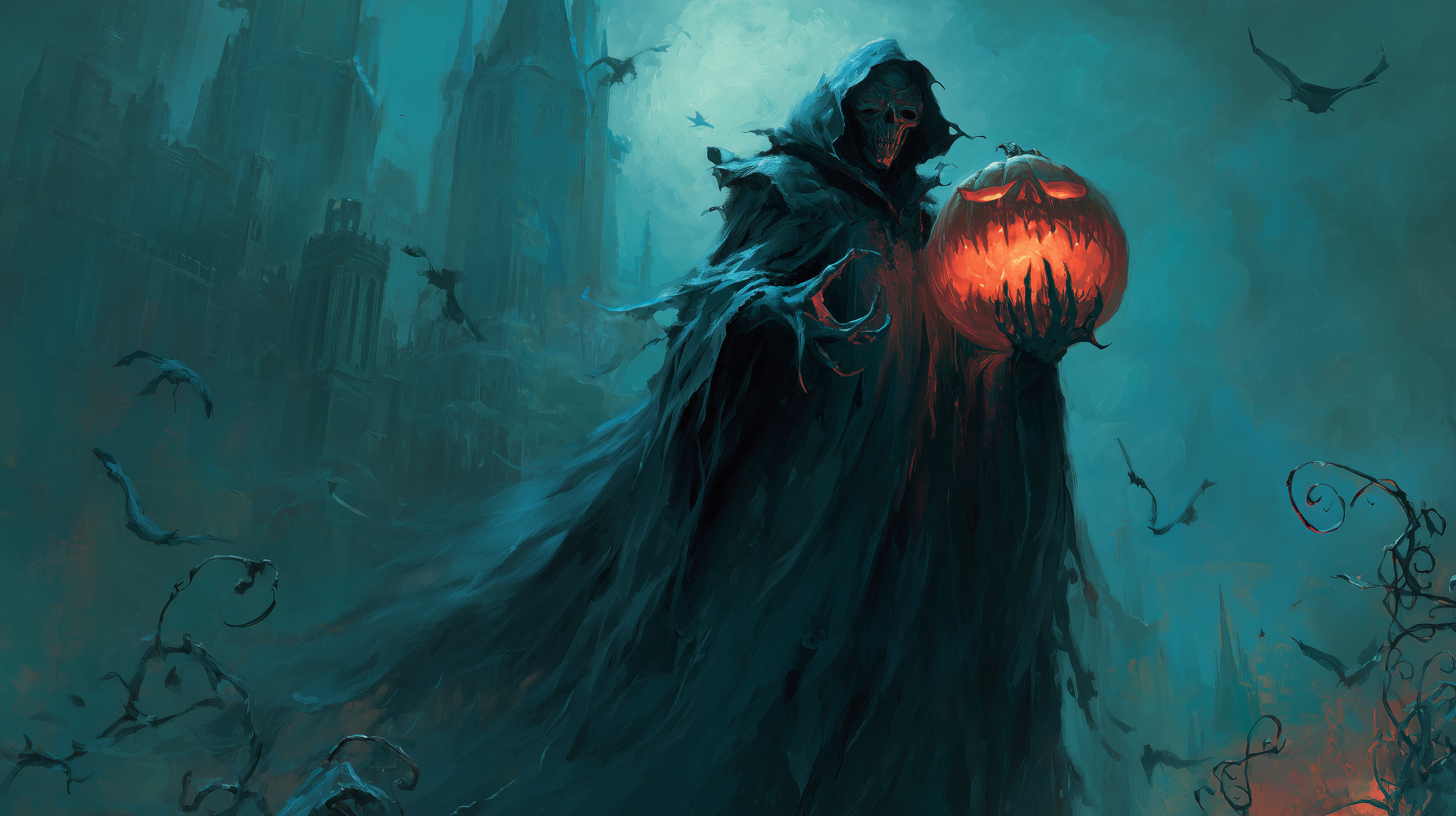 fond d'écran Jack o’ lantern dell 4k téléchargement gratuit