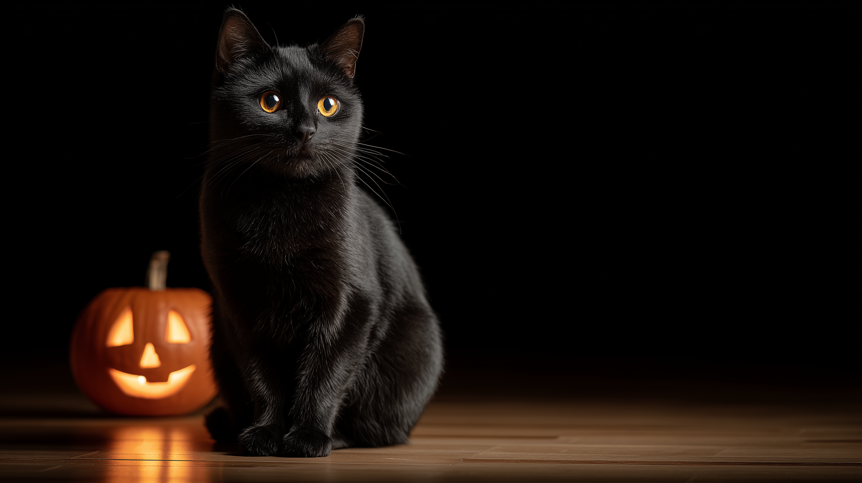 fond d'écran Chat noir hd 1366x768 téléchargement gratuit