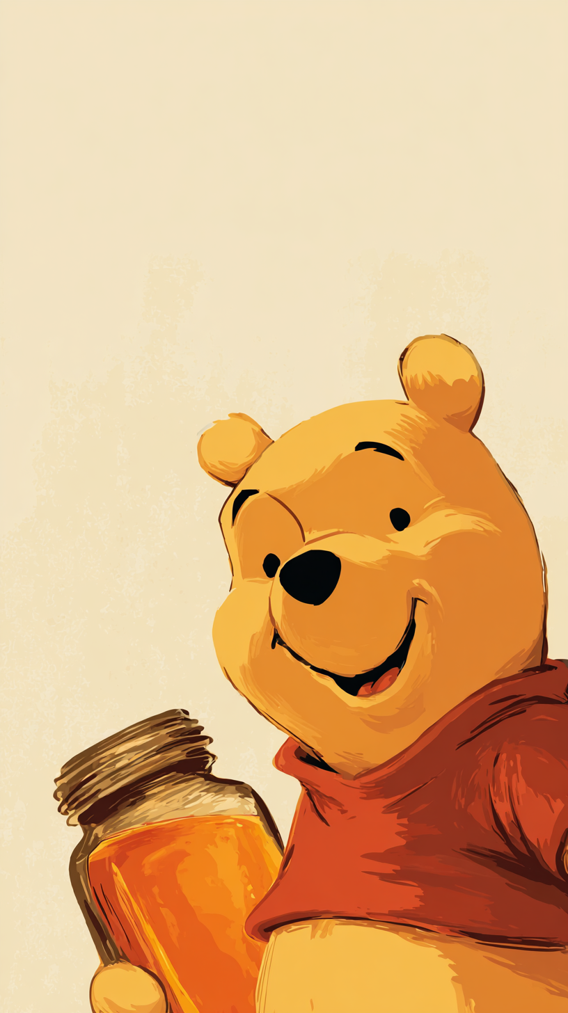 fond d'écran Winnie l’ourson iphone 15 pro max 4k télécharger gratuit