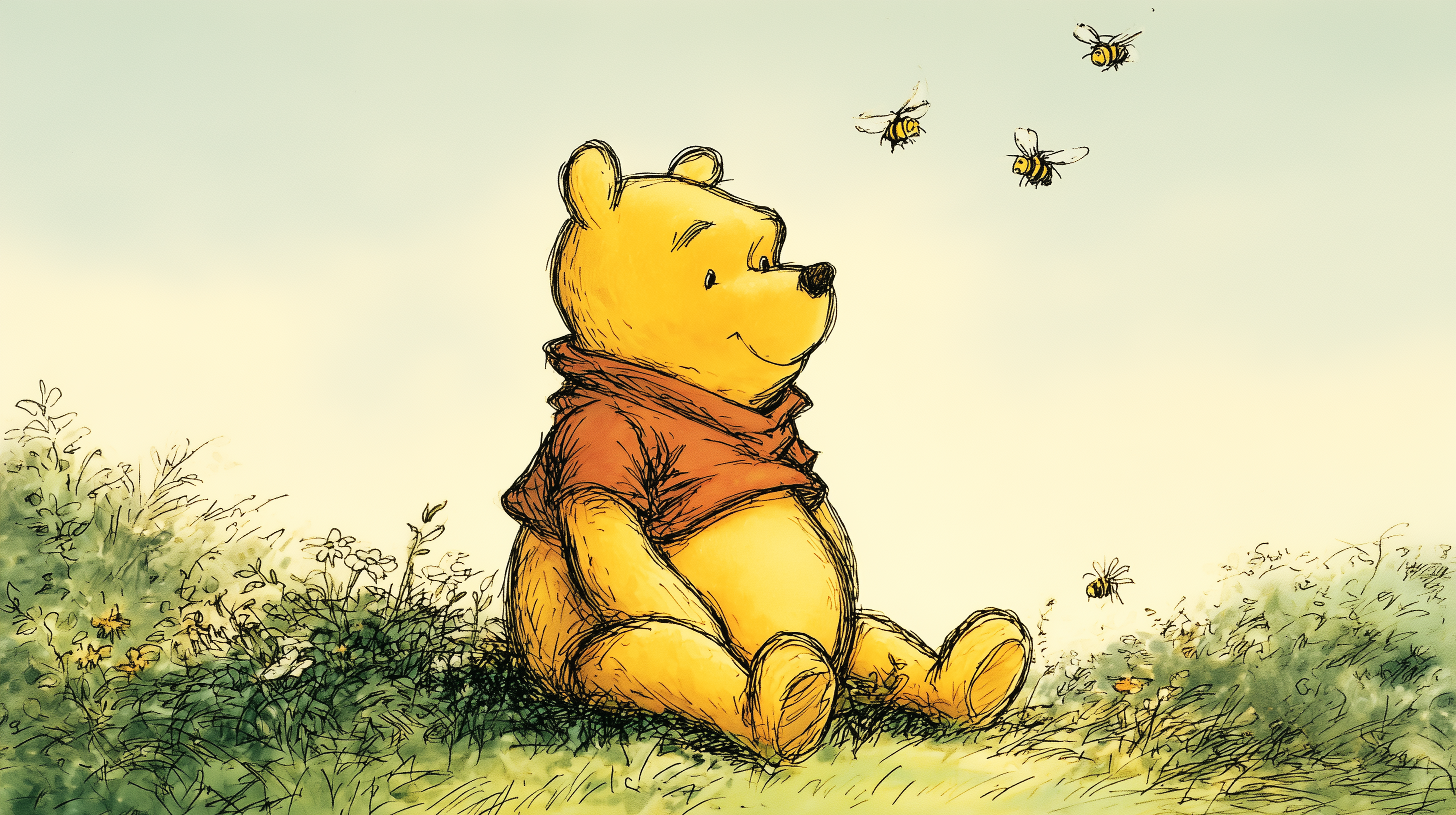 fond d'écran Winnie l’ourson windows 11 1920x1080 téléchargement gratuit