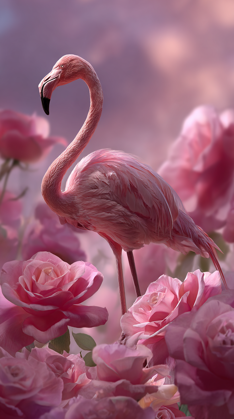 fond d'écran Flamant téléphone Oppo gratuit