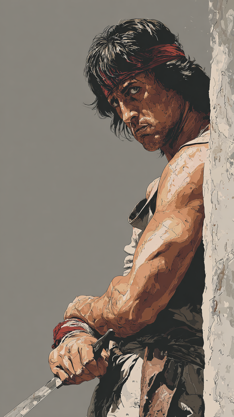 photo fond d'écran John Rambo iphone télécharger gratuit