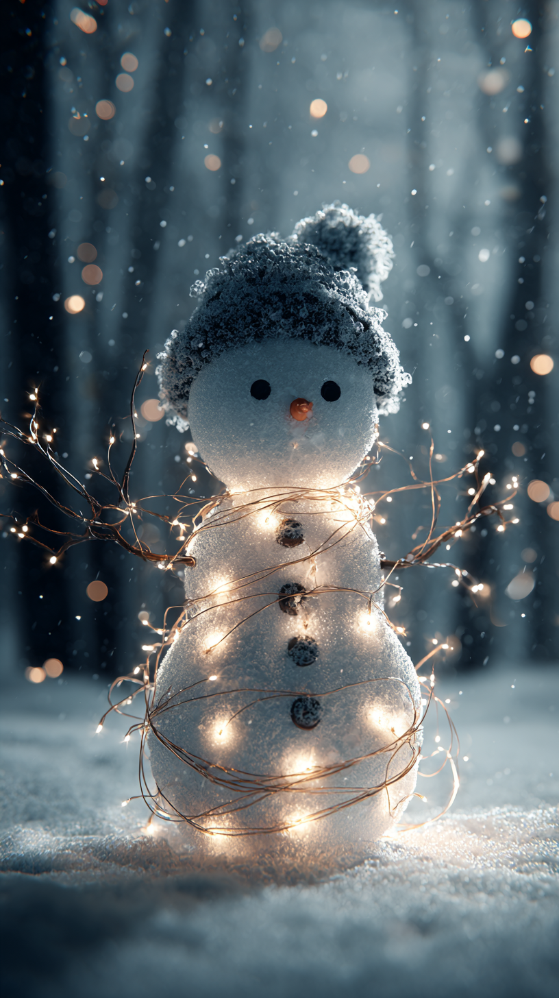 fond d'écran Bonhomme de neige téléphone Google gratuit
