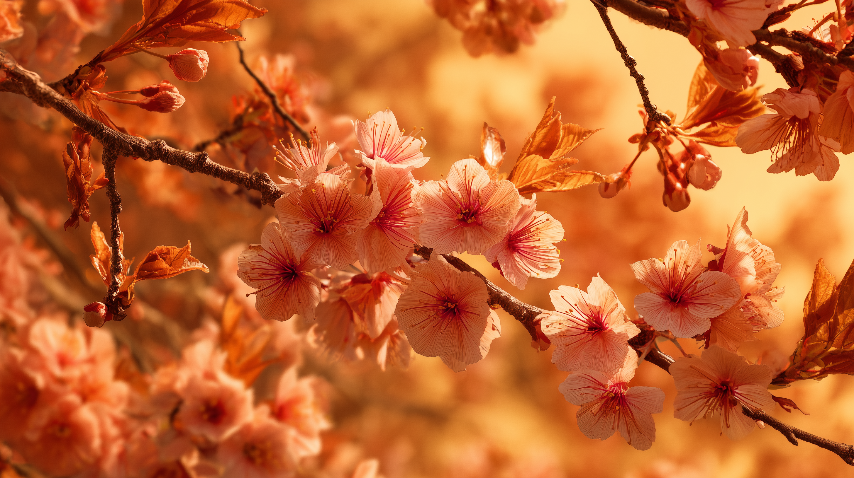 fond d'écran Fleur de cerisier 5120x1440 téléchargement gratuit