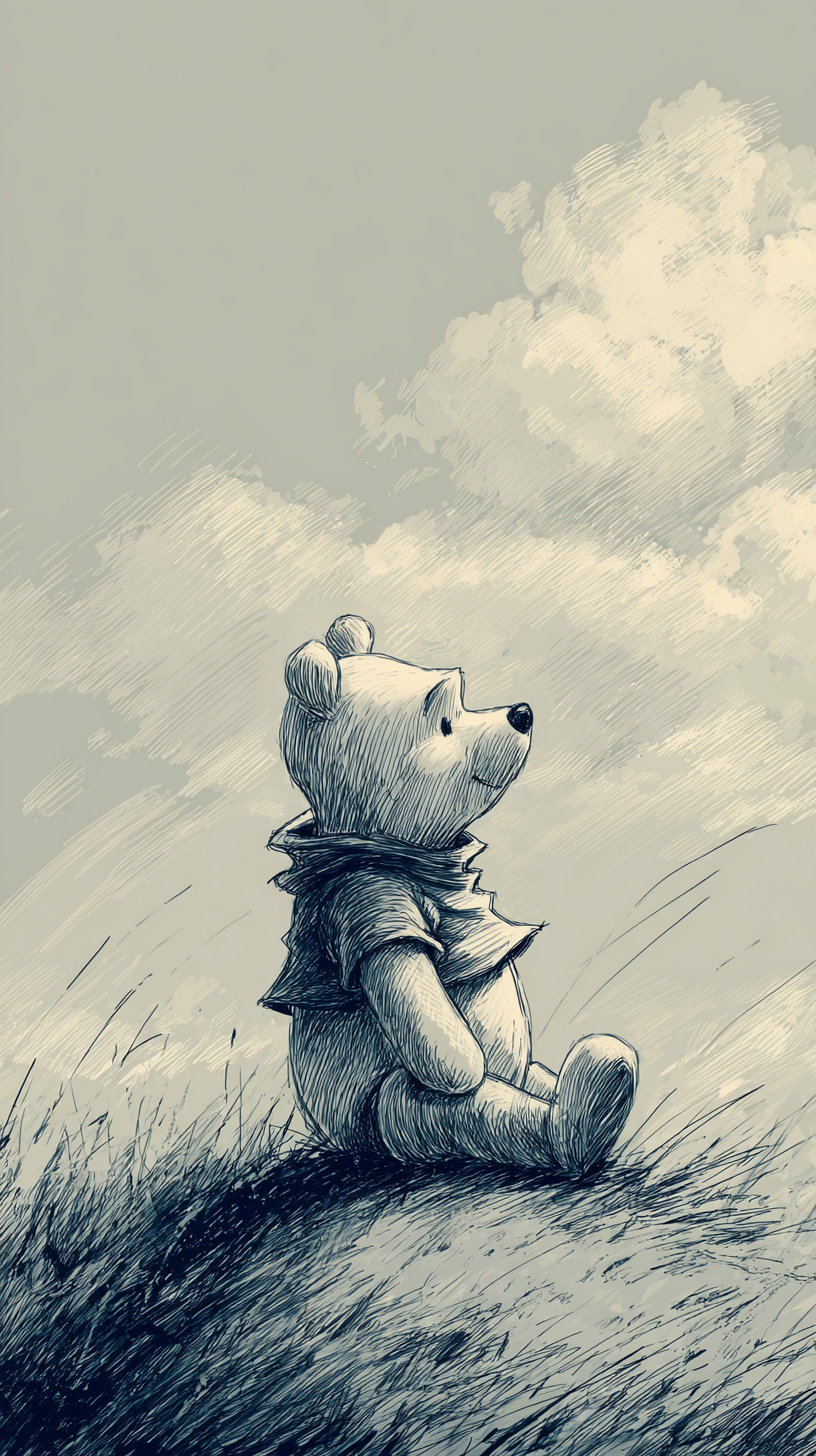 fond d'écran Winnie l’ourson téléphone 4k télécharger gratuit