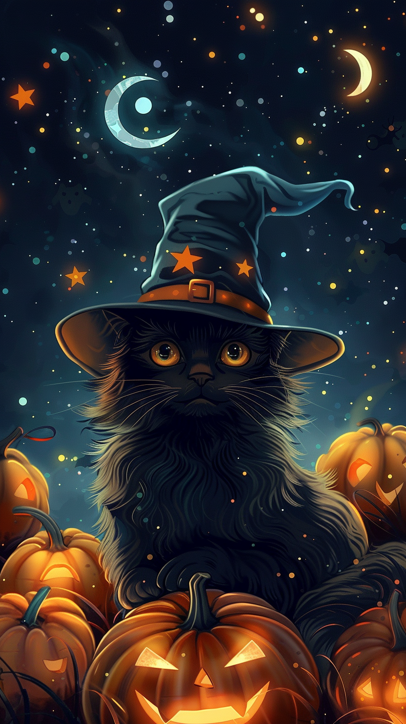 fond d'écran Chat noir téléphone Google gratuit