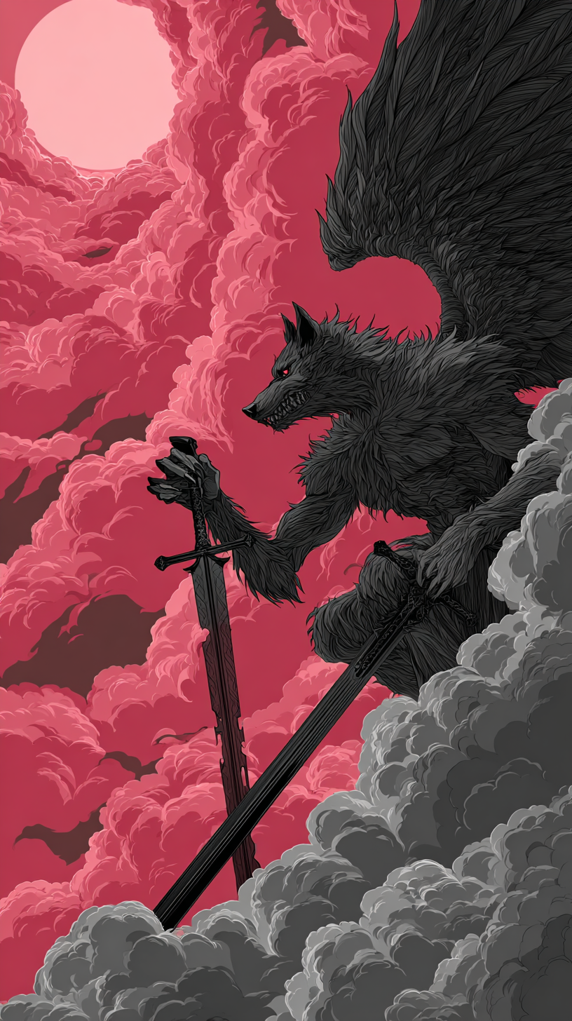 fond d'écran Lycanthrope iphone 16 pro gratuit