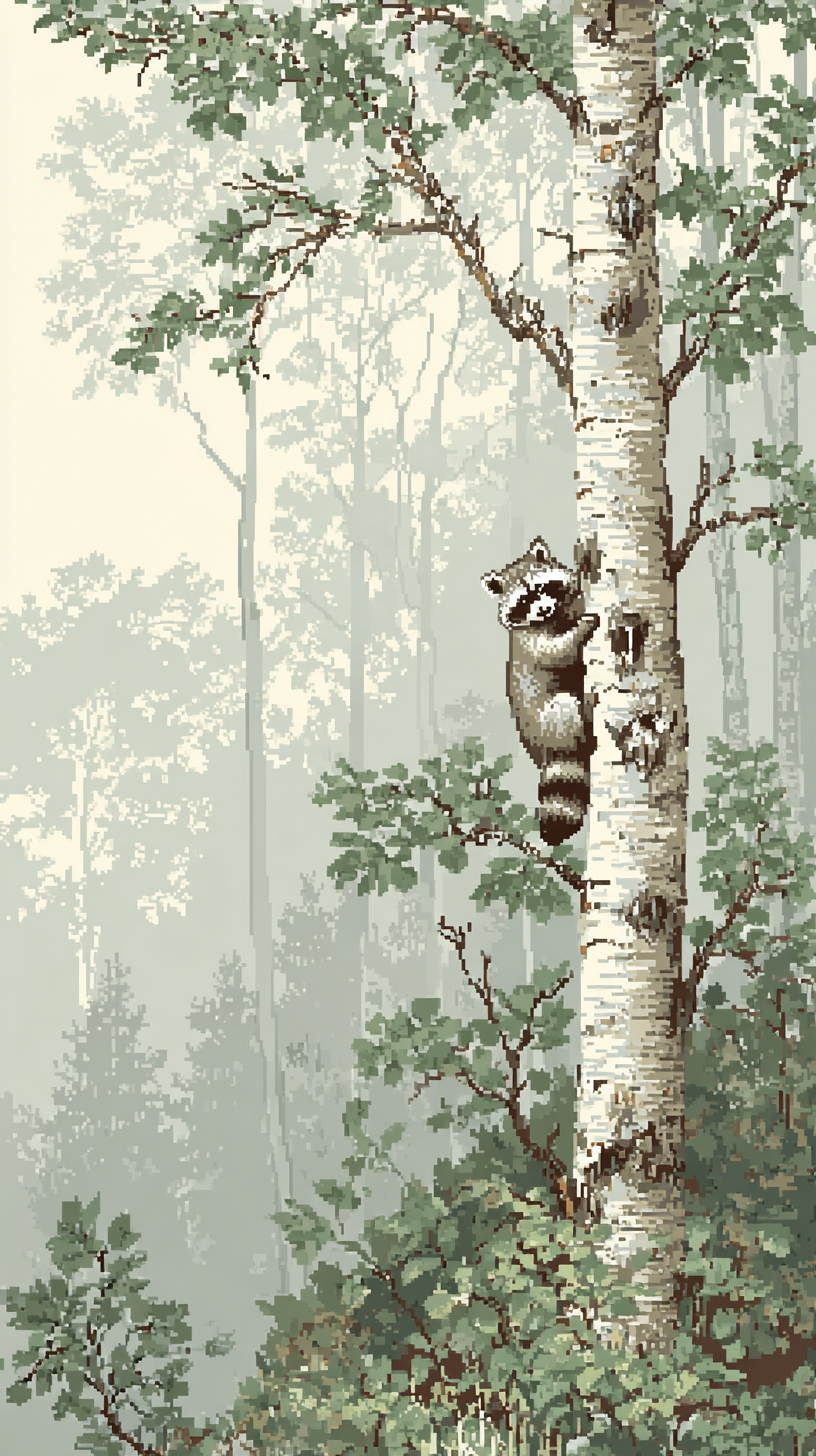 iphone fond d'écran Raton laveur kawaii télécharger gratuit