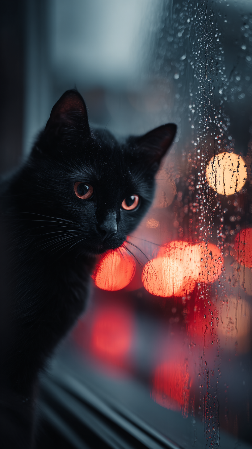 fond d'écran Chat noir iphone 13 gratuit