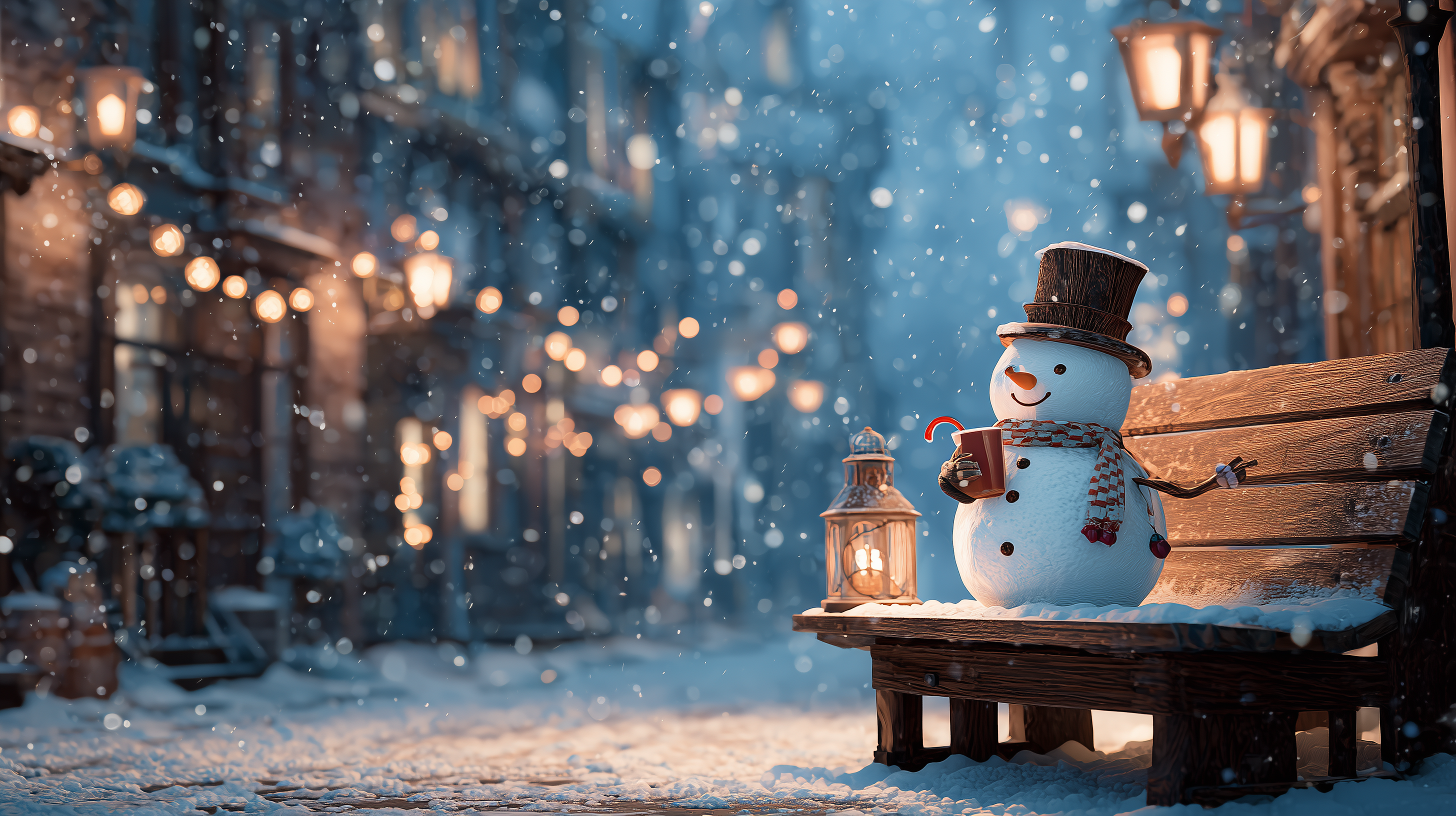 fond d'écran Bonhomme de neige pc 4k 1920x1080 téléchargement gratuit