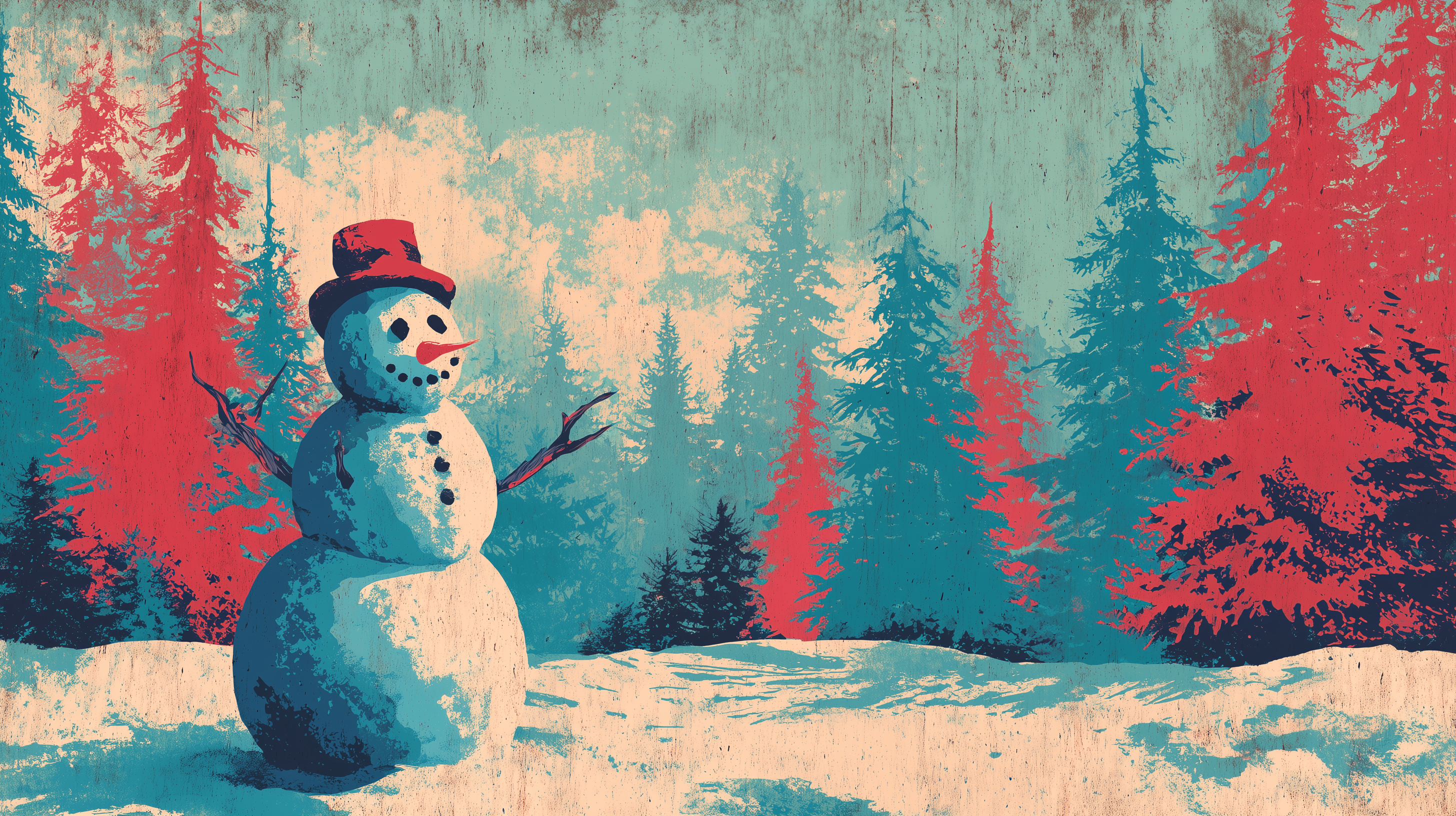 fond d'écran Bonhomme de neige 3000x2000 téléchargement gratuit