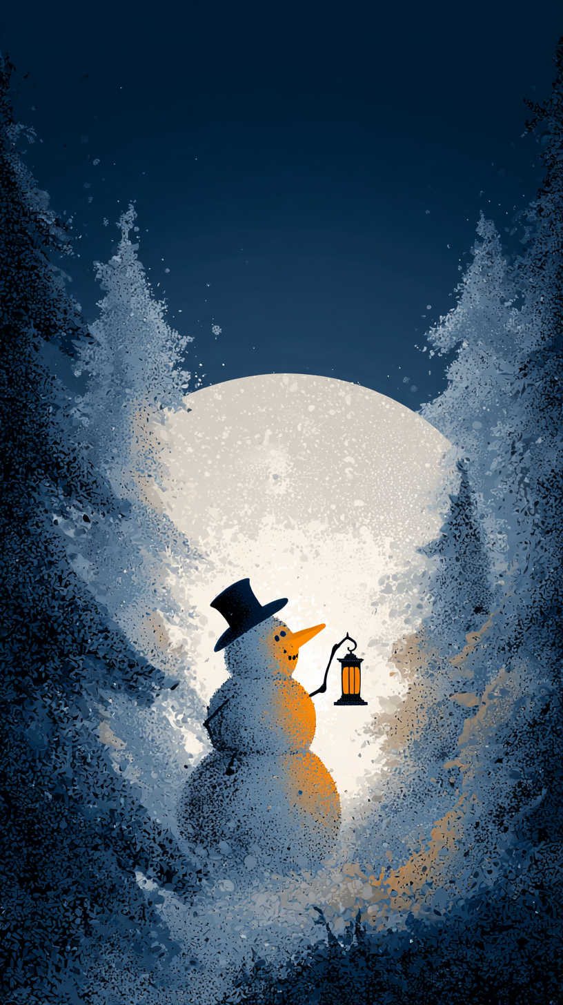 fond d'écran Bonhomme de neige téléphone Xiaomi gratuit