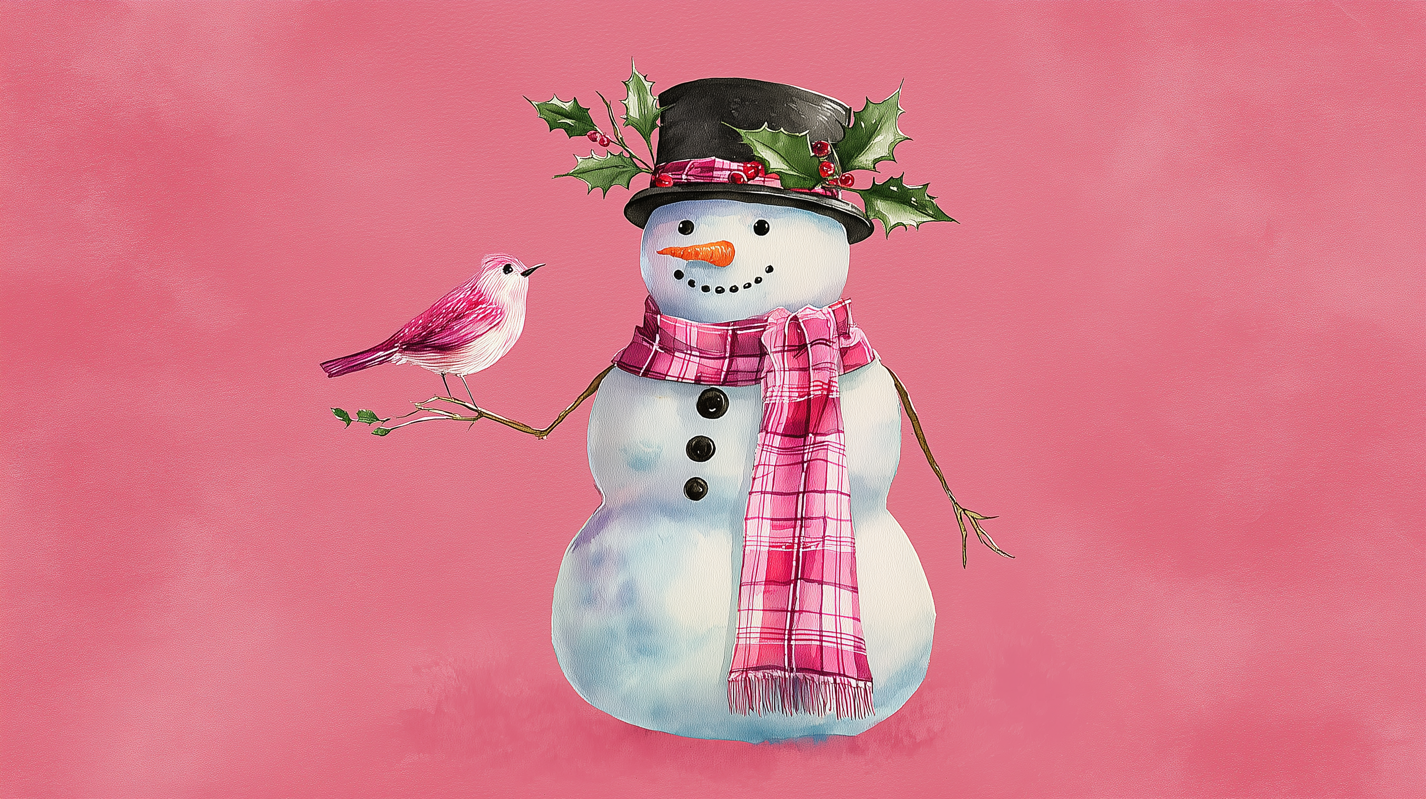 fond d'écran Bonhomme de neige pc windows 11 téléchargement gratuit