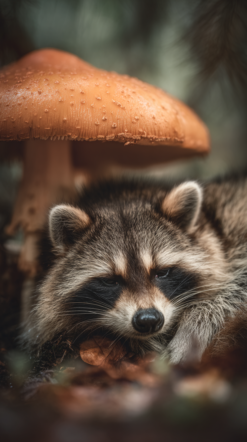 fond d'écran Raton laveur iphone 15 pro max 4k gratuit