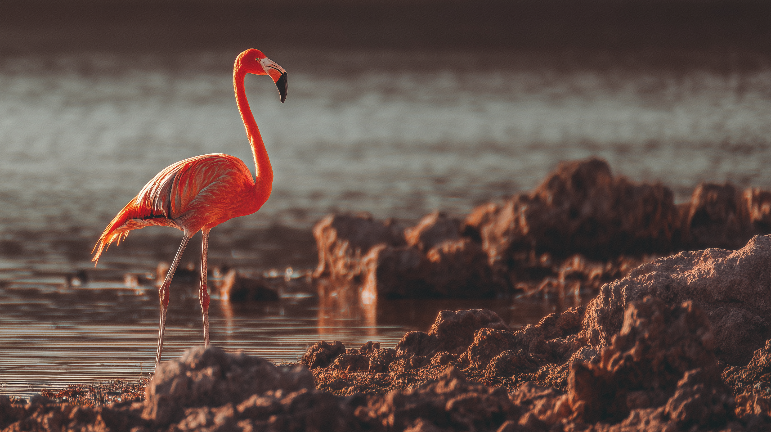 fond d'écran Flamant 3840x1440 téléchargement gratuit
