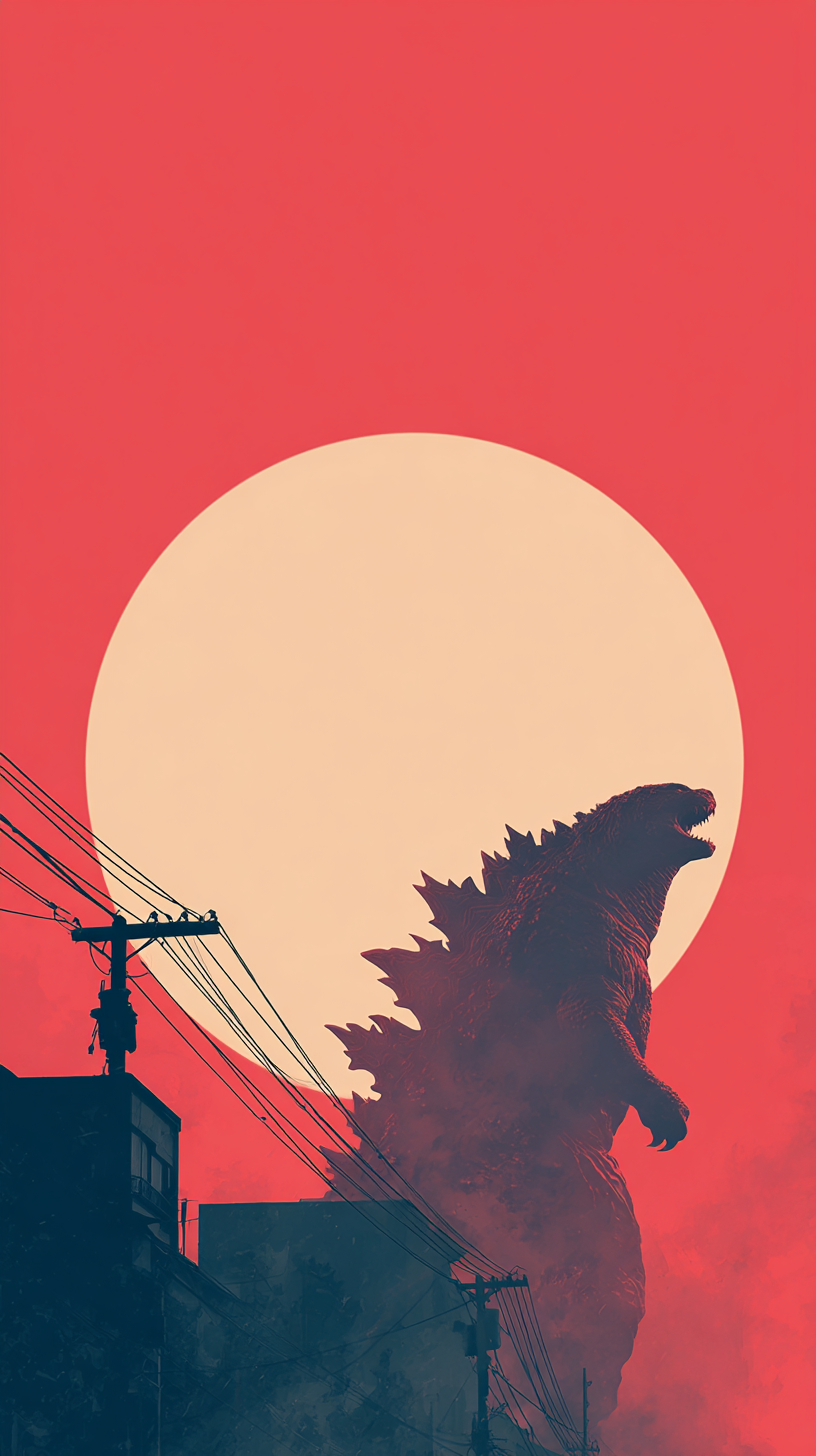 fond d'écran Godzilla iphone 15 pro max 4k télécharger gratuit