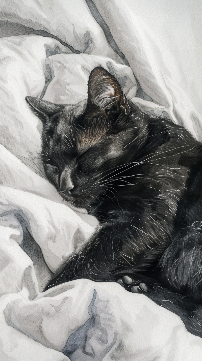 fond d'écran Chat noir iphone ios gratuit