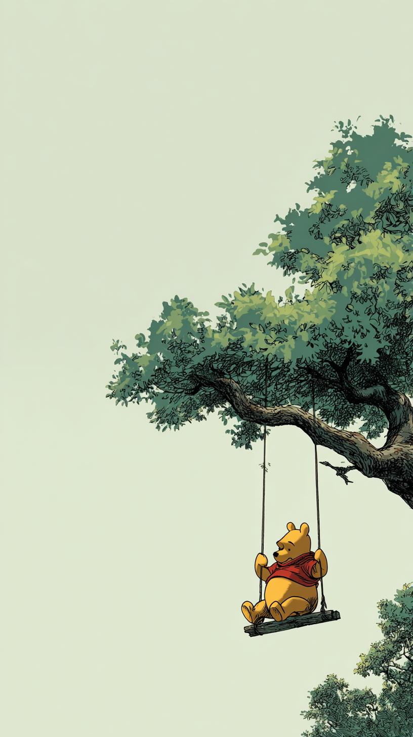 fond d'écran Winnie l’ourson iphone 15 pro gratuit