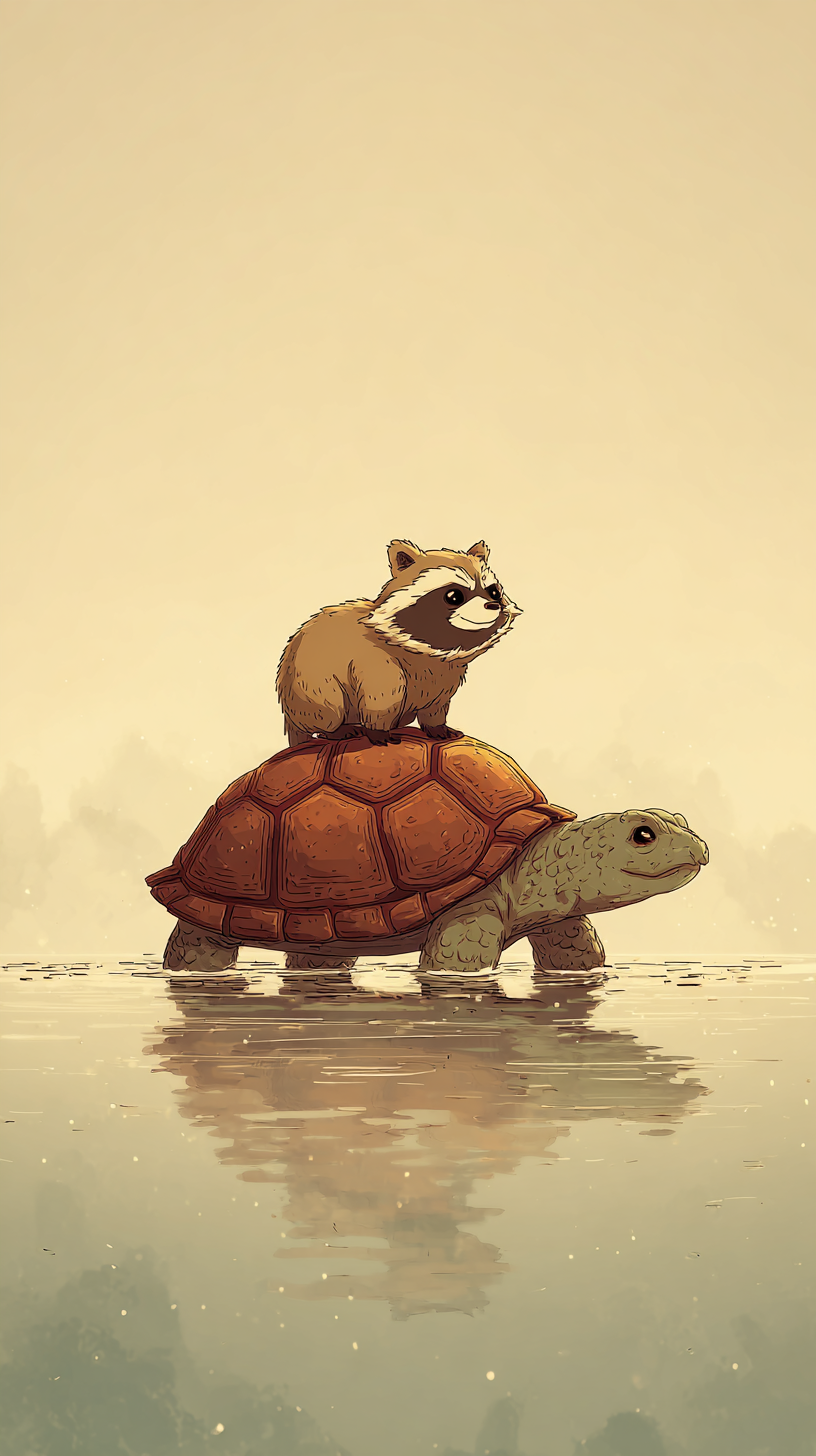 fond d'écran Raton laveur téléphone Xiaomi télécharger gratuit