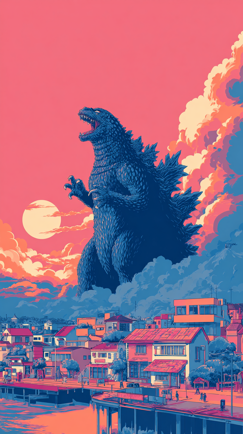 fond d'écran Godzilla iphone 16e gratuit