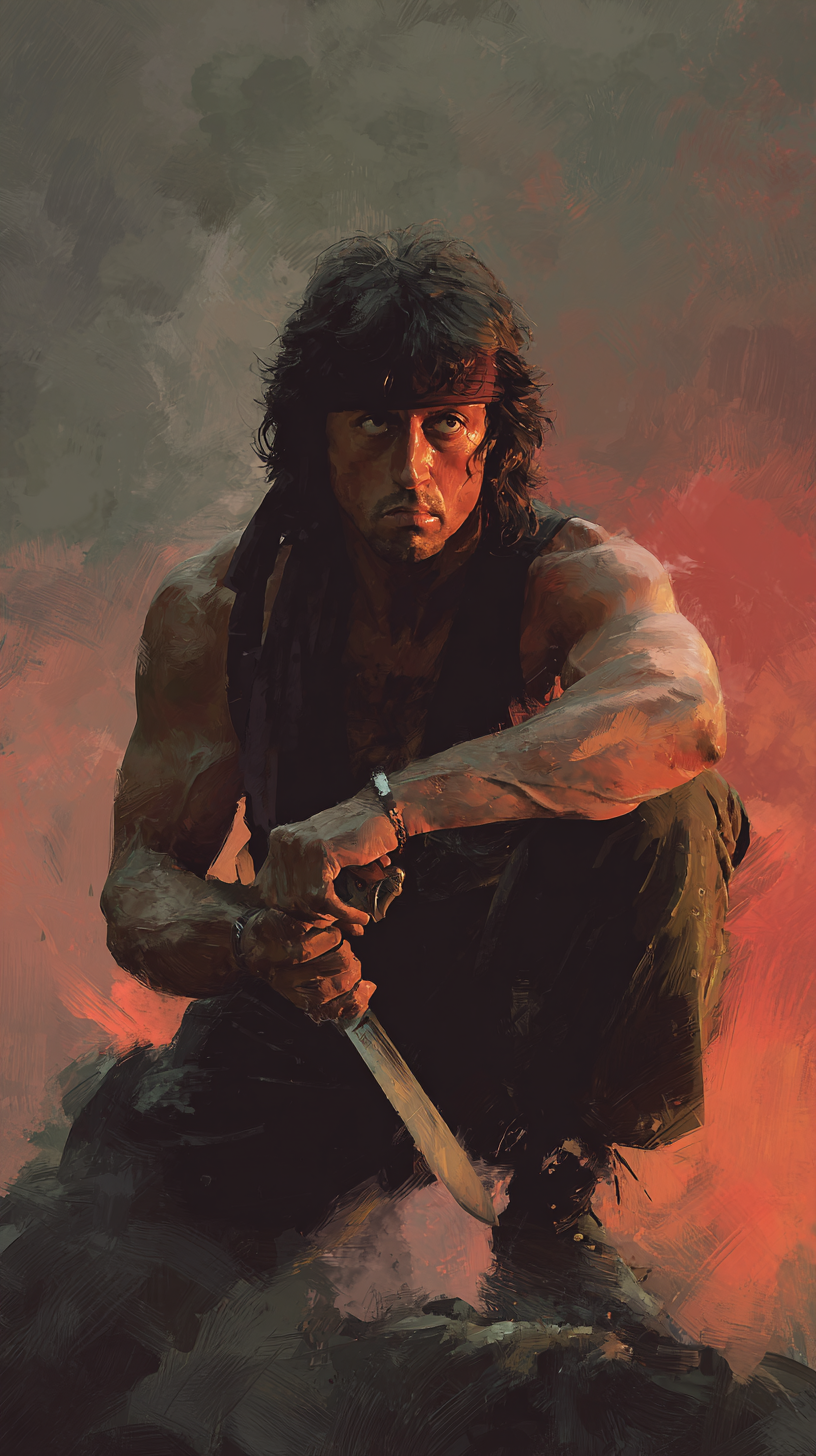 fond d'écran John Rambo de téléphone gratuit