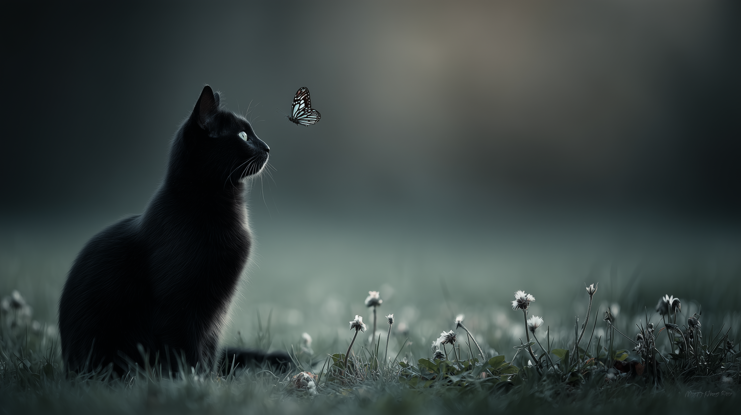 fond d'écran Chat noir pc 1920x1080 4k téléchargement gratuit