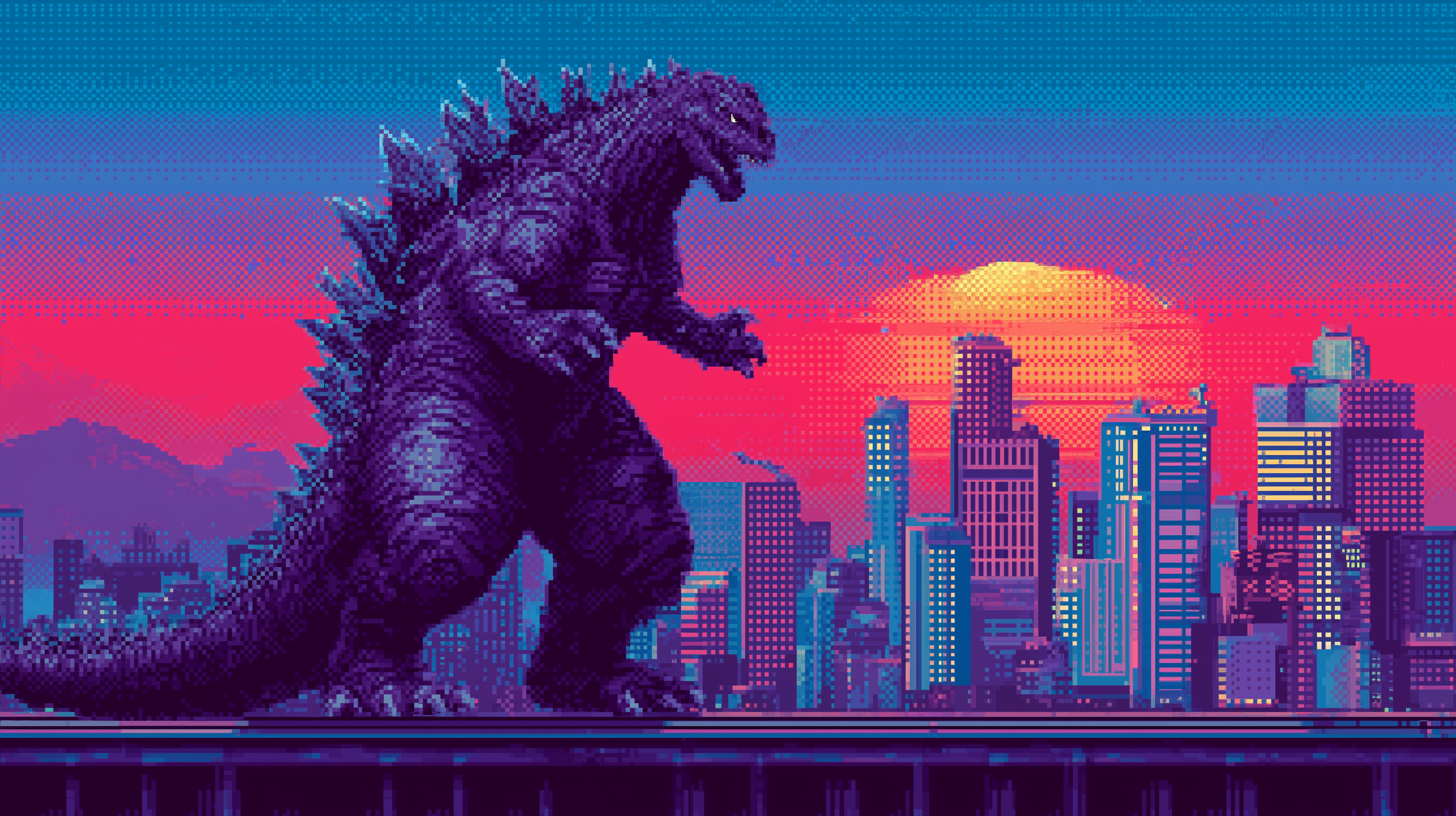 fond d'écran Godzilla pc 3440x1440 téléchargement gratuit