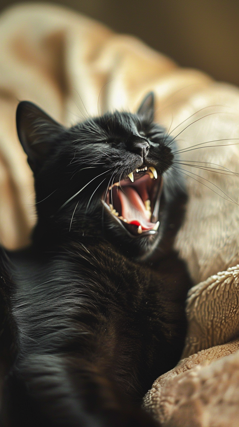 fond d'écran Chat noir iphone 16e gratuit