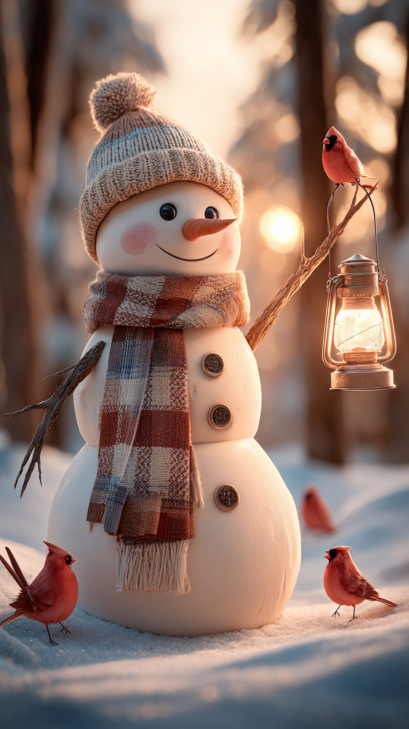 fond d'écran Bonhomme de neige iphone 16 pro max gratuit