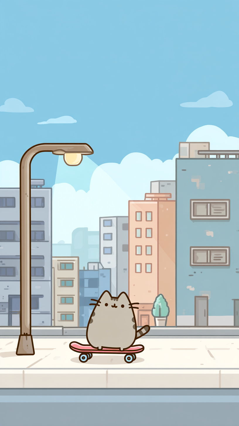 fond d'écran Pusheen android gratuit sans filigrane
