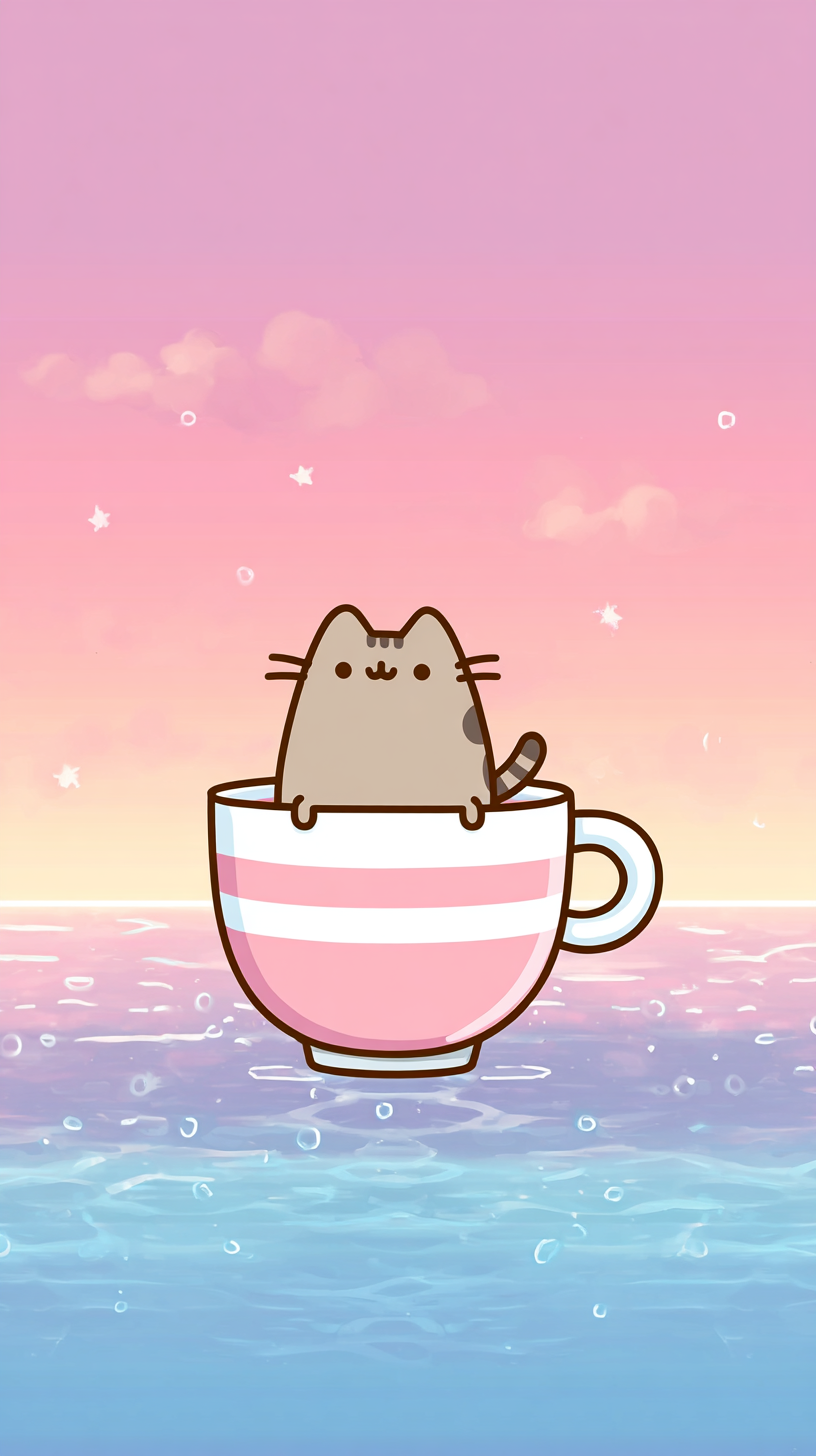 fond d'écran Pusheen sans filigrane pour téléphone portable gratuit
